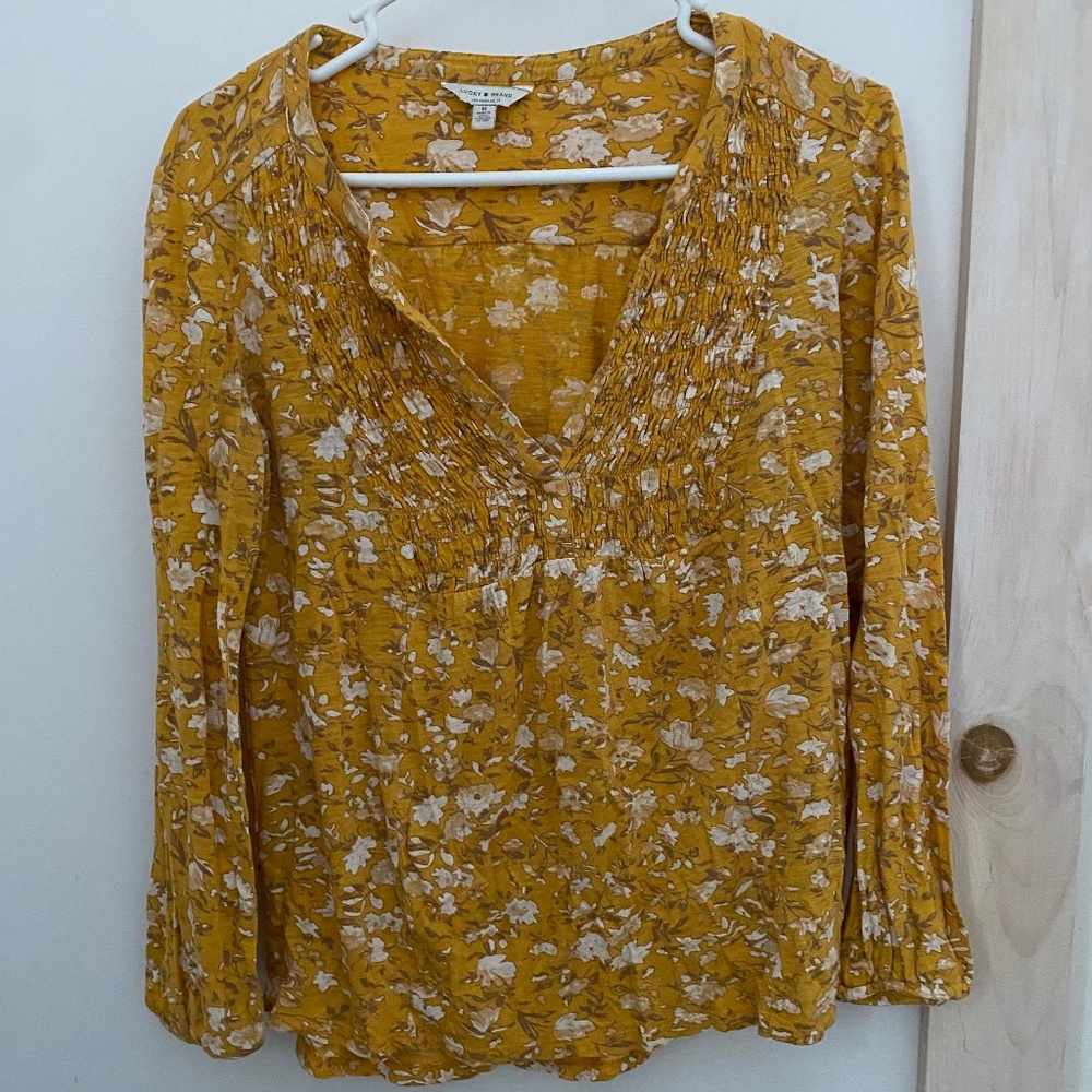 Lucky Brand Floral Blouse Sz. M